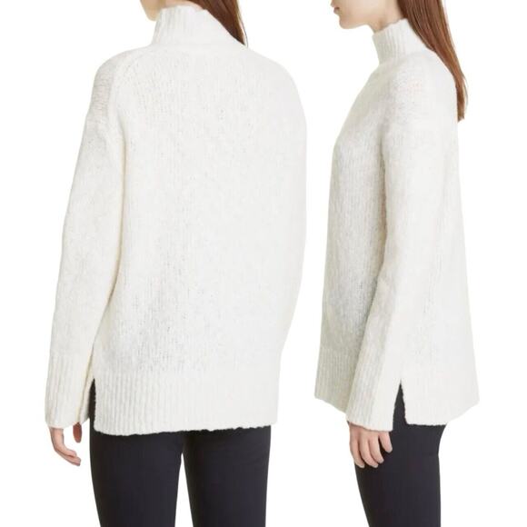 NWT Vince Nubby Turtleneck Sweater Size XL Cream Long Sleeves Wool Blend $445 - Picture 2 of 12